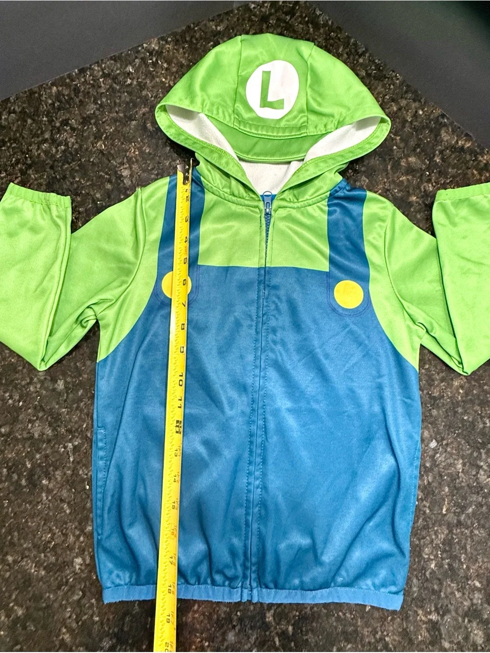 jumping beans Green and Blue Hooded Superhero Costume Jacket